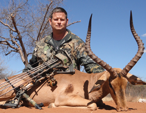 John Horrigan with his trophy impala