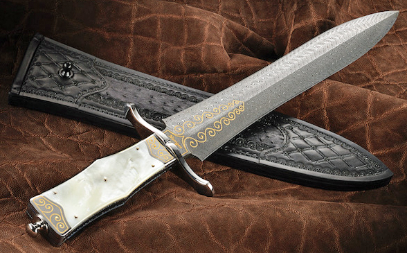 Elite Knives Dagger with pearl handle