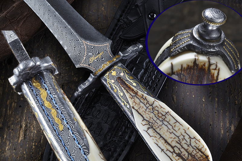 4 layer Turkish twist damascus steel dagger by Elite Knives