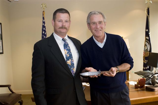 John Horrigan with President George Bush