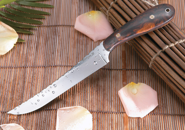 Elite Knives by John Horrigan boning knife with ironwood handle scales