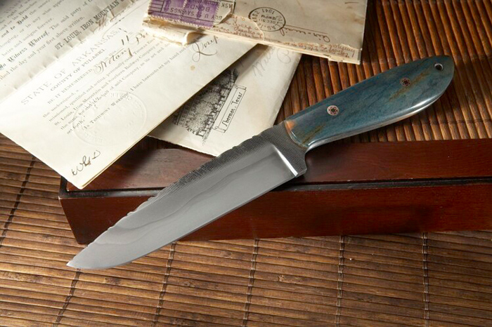 Elite knives guardless drop point hunter made from file