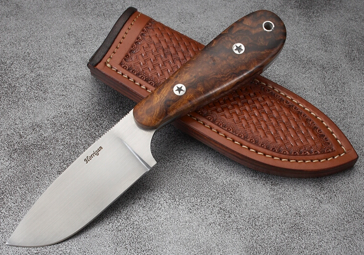 Elite Knives palm hunter with ironwood handle scales