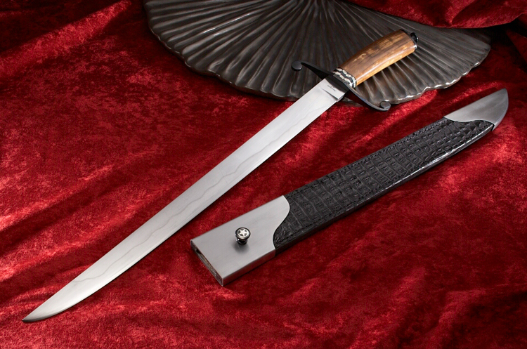 Elite Knives custom hunting sword with scabbard