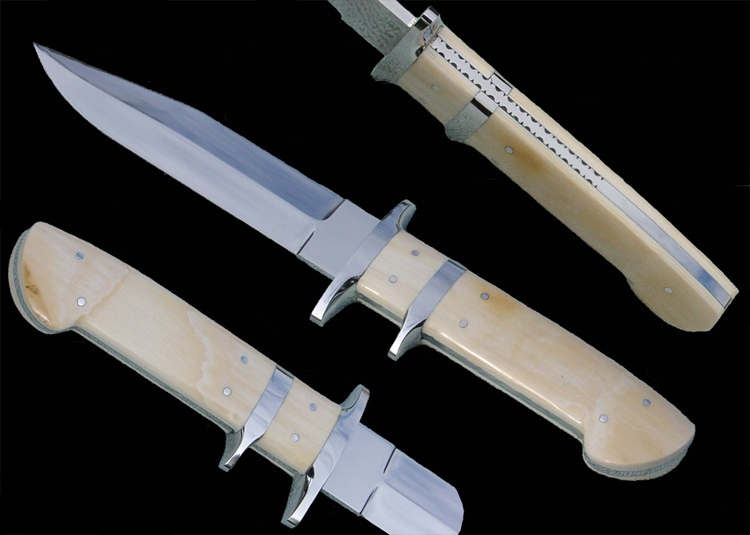 Rocket Custom Knives Loveless      Design Sub-Hilt Fighting Knife with ivory handle