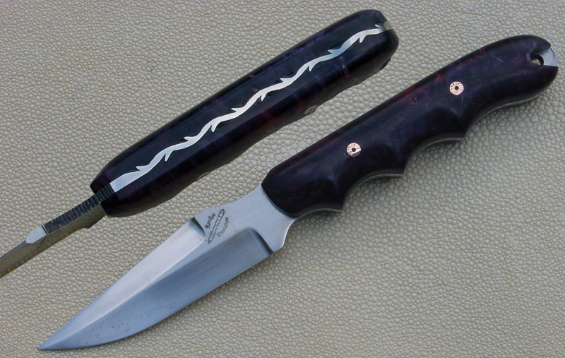 Rocket Handmade Knives         guardless clip point hunting knife