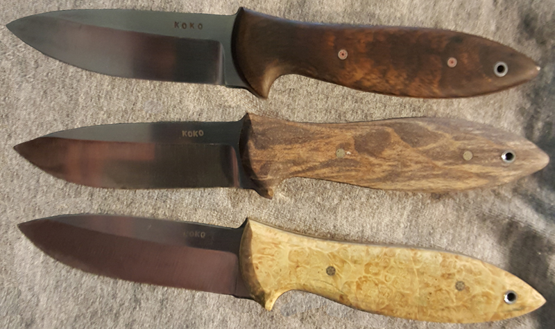 Koko Handmade Knives Boot knife trio