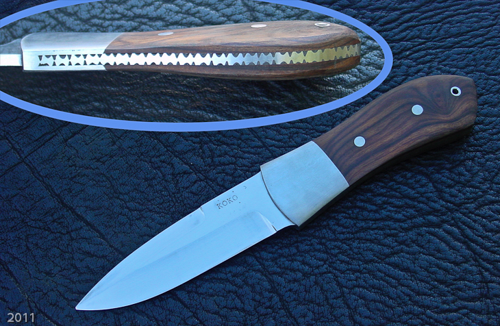 KoKo Knives Boot knife with ironwood handle