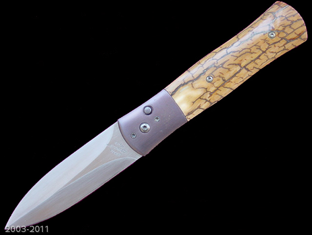 Full- Sized Folding Dagger with Mammoth Ivory