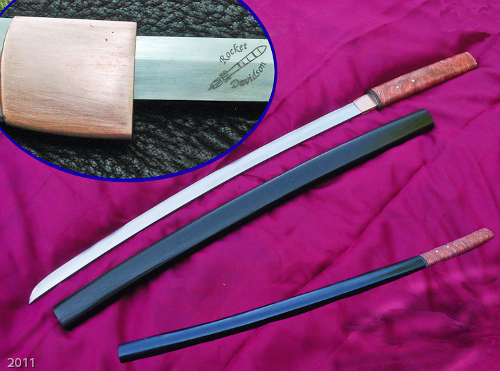 Full-length traditionally made katana