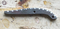 Rocket Knives Filework Tutorial shows finished side view
