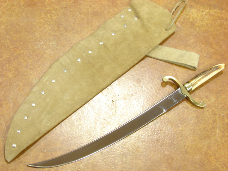 Rocket Handmade Knives Persian scimitar with walrus ivory        handle